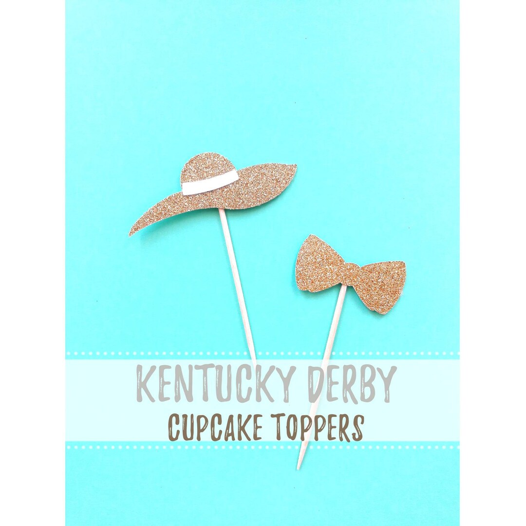 Kentucky Derby Cupcake Toppers. Derby Decorations. Kentucky Derby Party
