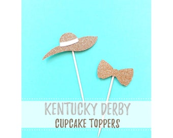 Kentucky Derby Cupcake Toppers. Derby Decorations. Kentucky Derby Party. Horse Party Decorations. Horse Cupcake Toppers.