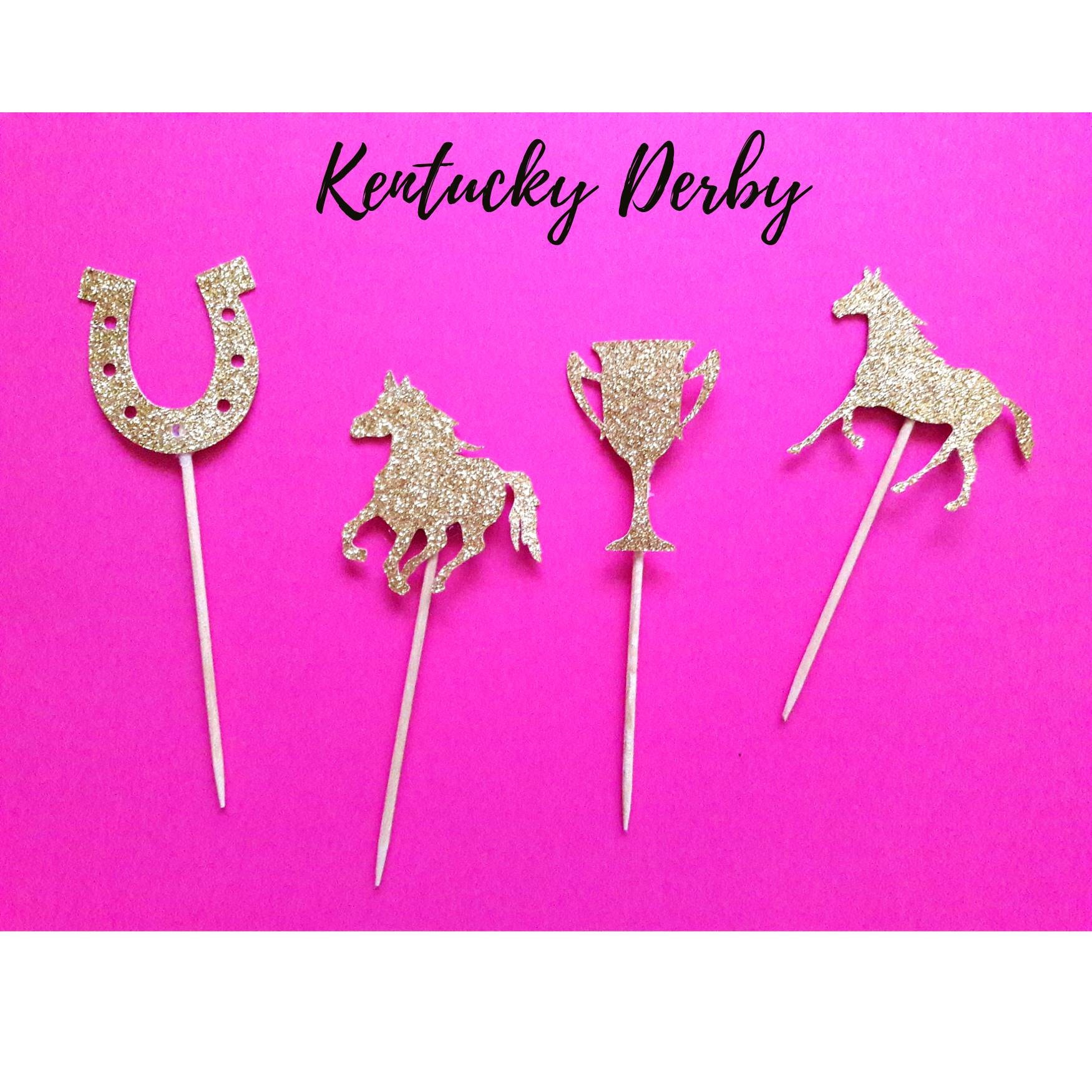 Kentucky Derby Cupcake Toppers. Derby Decorations. Kentucky Etsy
