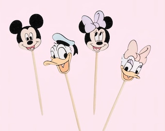 Decoraciones para cupcakes de Mickey y sus amigos, Mickey Mouse en tonos pastel