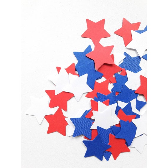 Fourth of July Confetti. Red white and blue. Fourth of July. Red White and Blue Party Decorations. Patriotic Party Decorations. Il_570xn