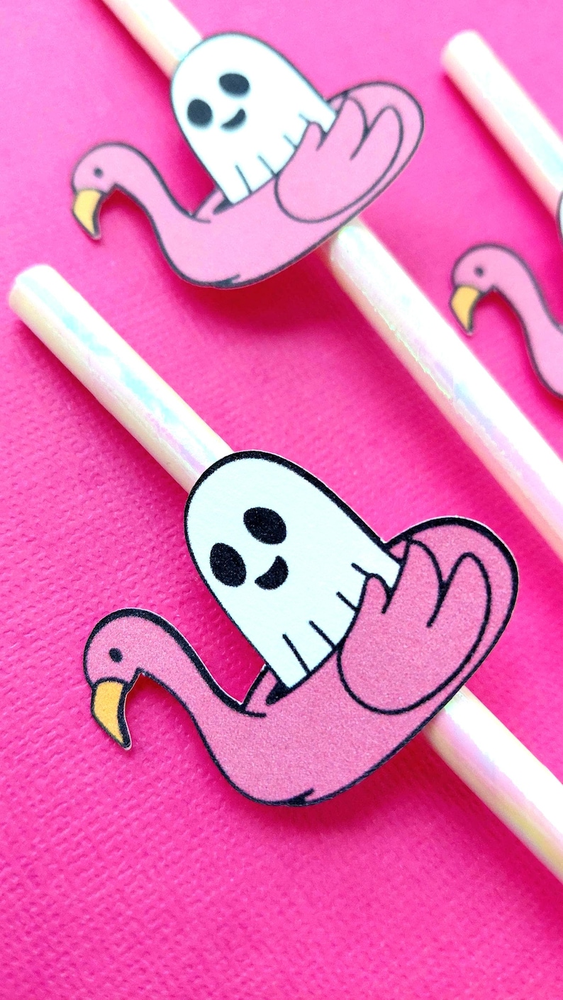 Summerween Ghost Party Straws - Set of 12 image 3