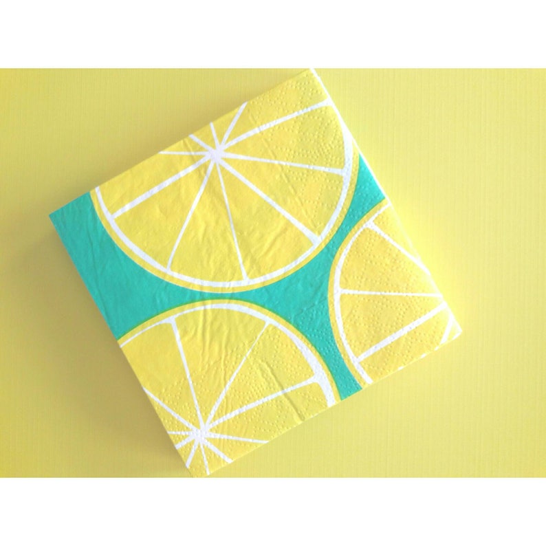 Lemonade Party. Lemon Napkins. Fruit Theme. Lemon Theme. Lemonade Theme. Lemonade Decorations. Lemon Party. Lemon Napkins. Lemonade Decor image 2