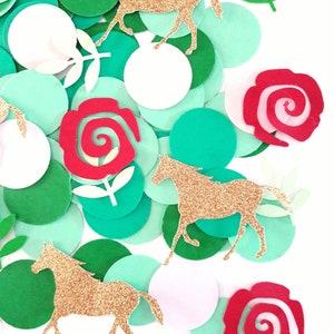 Kentucky Derby Confetti: Horse & Rose Party Decorations