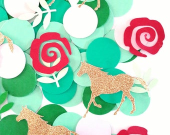 Kentucky Derby Confetti: Horse & Rose Party Decorations
