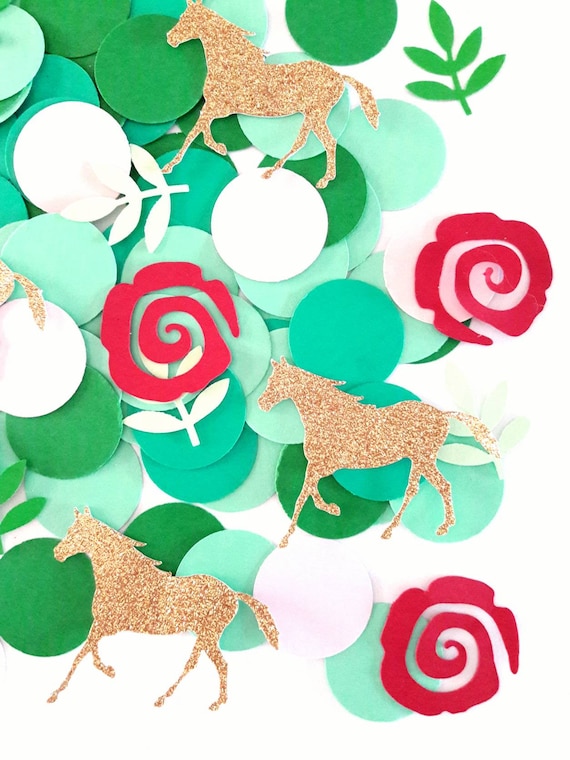 Kentucky Derby Confetti. Derby Decorations. Kentucky Derby Party. Horse  Party Decorations. Horse Cupcake Toppers. Lucky Horse