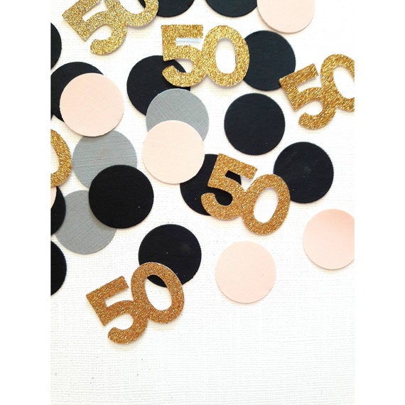 50 Confetti Fifty Fifty Birthday Fiftieth Birthday 50 Etsy