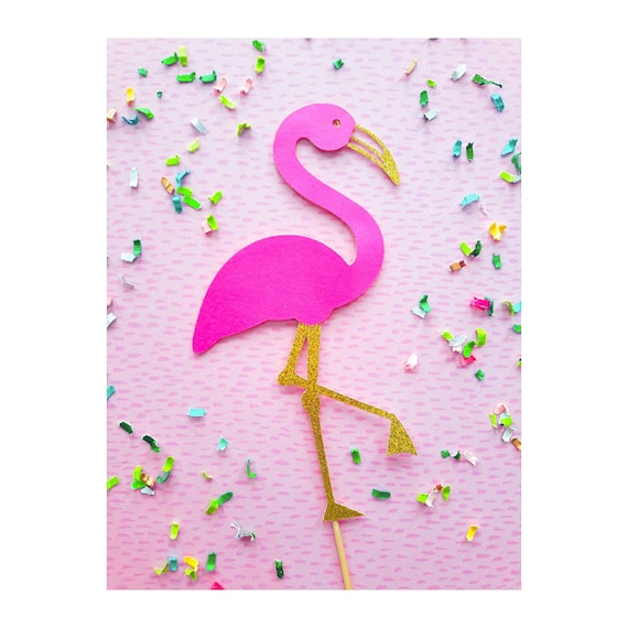 Flamingo Cake Topper. Flamingo. Flamingo Party. Flamingo Theme. Flamingo Decorations. Flamingo Centerpiece. Flamingo Prop. Luau. Luau Party. Il_570xn