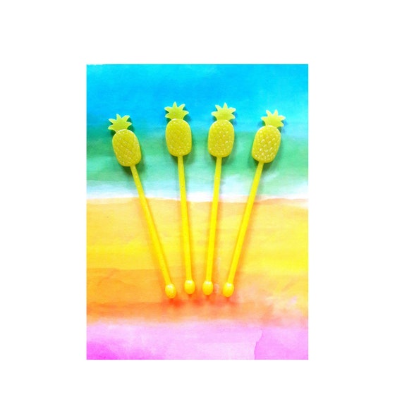 Pineapple Cocktail Stirrers. Pineapple Theme. Pineapple Party. Cocktail