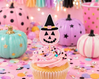 Halloween Cupcake Toppers. Set of 12