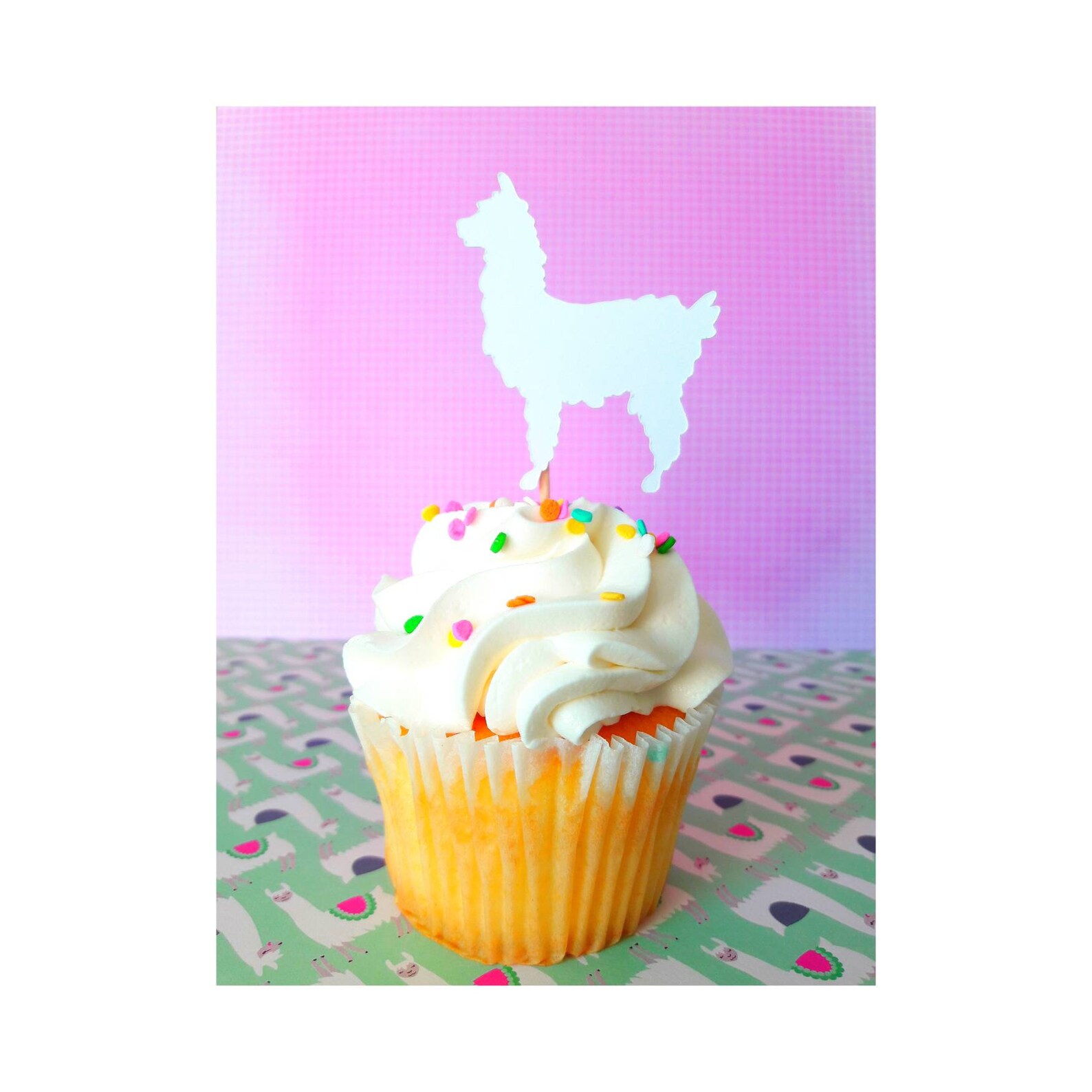 Llama Cupcake Toppers. Cupcake Toppers. Llama Decorations. Etsy