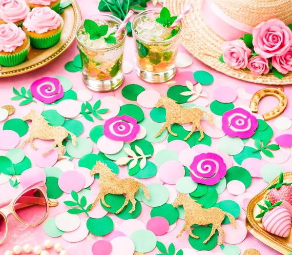 Kentucky Derby Confetti: Horse & Rose Party Decorations