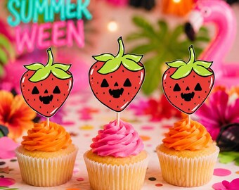 Summerween Cupcake Toppers - Set of 12