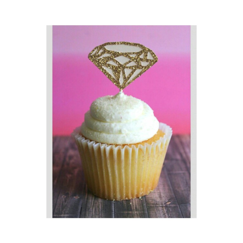 Engagement Party Decorations. Engagement Party Cupcake Toppers. Engagement Party. Diamond Ring. Engagement Ring. Diamond Party Decorations. image 1