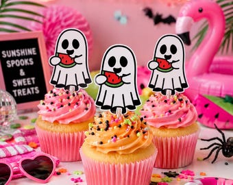 Summerween Cupcake Toppers - Set of 12