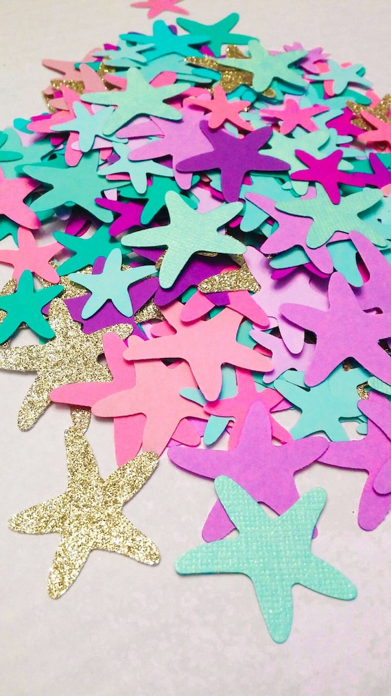 Mermaid Party Decor. Mermaid Theme. Mermaid Party Confetti. Mermaid Decorations. Purple. Teal. Under the Sea. Little Mermaid Inspired Il_570xn