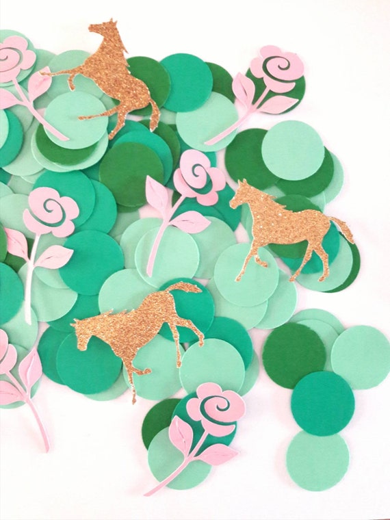 Kentucky Derby Confetti. Derby Decorations. Kentucky Derby Party. Horse Party Decorations. Horse Cupcake Toppers. Lucky Horse Il_570xn