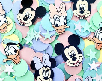 Mickey and Friends Confetti, Pastel Party Decor, 100 pcs