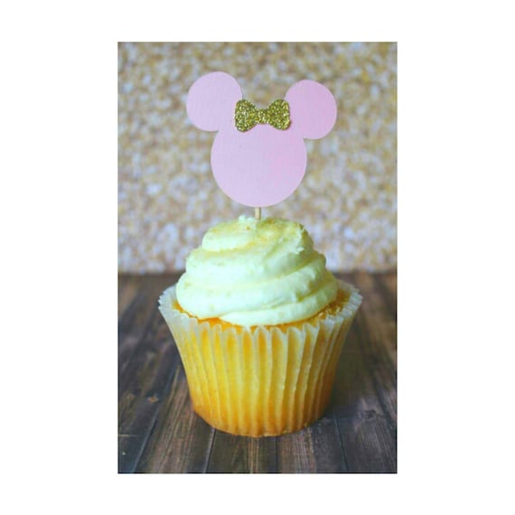 Minnie Mouse Cupcake Toppers. Girl's Birthday. First Birthday. Disney Inspired. 1st Birthday. Mickey Mouse. Il_570xn