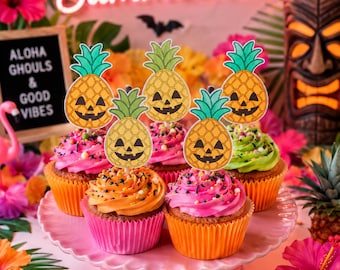 Summerween Cupcake Toppers - Set of 12