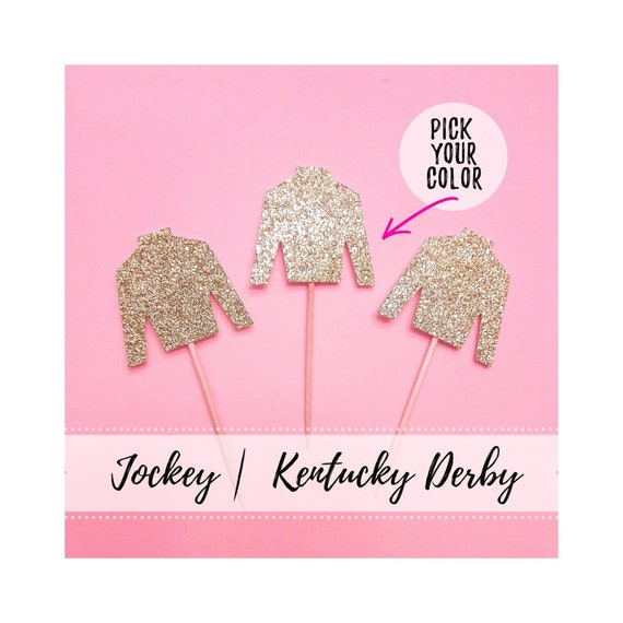 Kentucky Derby Cupcake Toppers. Derby Decorations. Kentucky Derby Party. Horse Party Decorations. Horse Cupcake Toppers. Jockey Silk Il_570xn