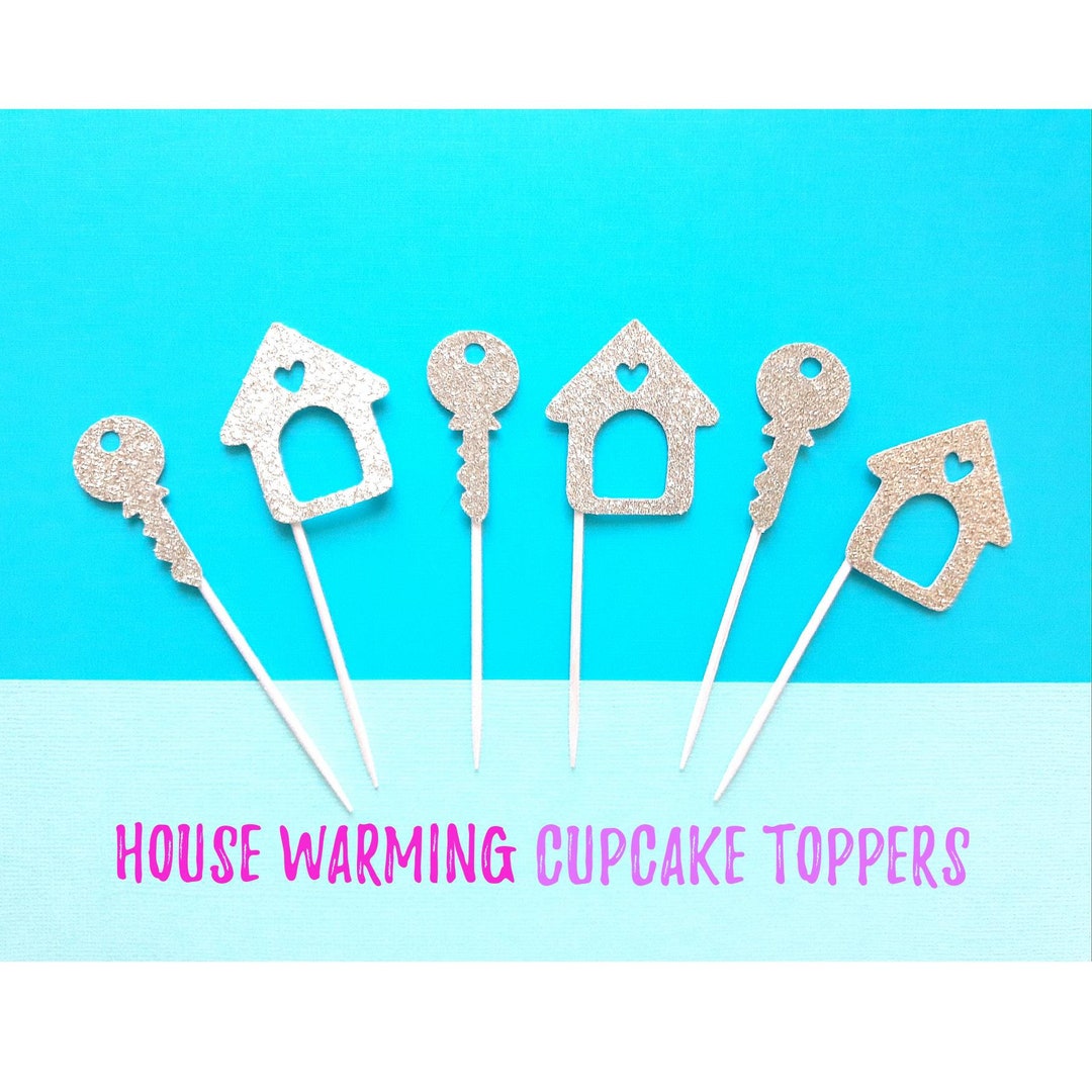 Housewarming Cupcake Toppers. House Cupcake Toppers. New Home. New