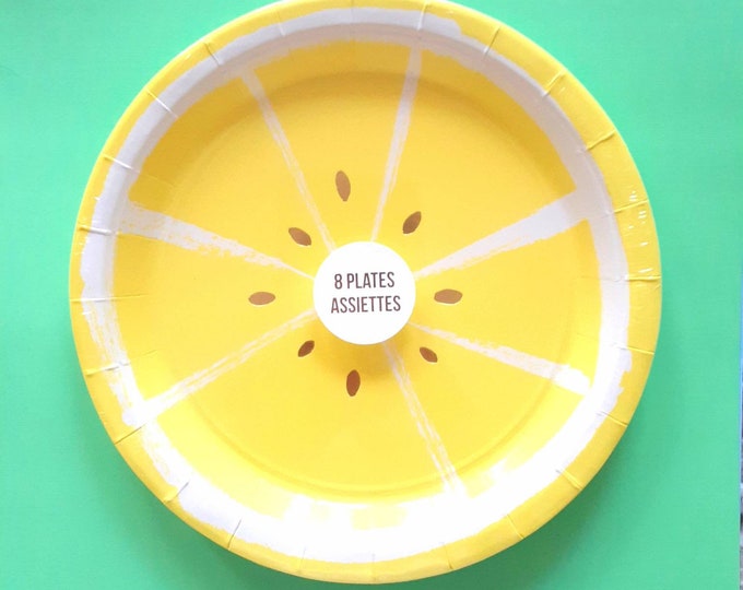 Meri Meri. Meri Meri Fruit Plates. Lemon. Tutti Fruitty. Lemonade Party