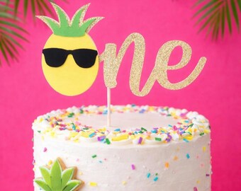 Pineapple First Birthday Cake Topper