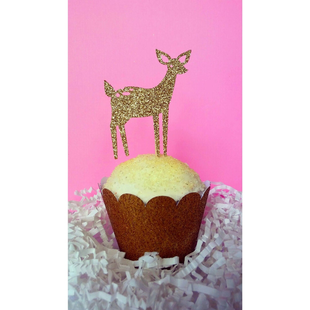Deer. Fawn. Baby Deer. Cupcake Toppers. Fawn Cupcake Toppers. Etsy