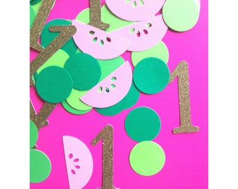 Watermelon First Birthday Confetti: 150-Piece Party Decorations