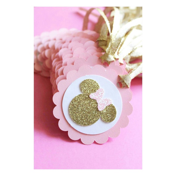 Minnie Mouse Tags. Minnie Birthday Tags. Minnie Mouse Gift Tags. Minnie Mouse Treat Tags. Favor Tags. Pink & Gold. First Birthday. Il_570xn