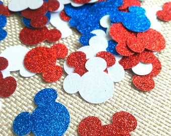 Mickey Mouse Patriotic Confetti – Red, White, Blue Glitter Table Scatter