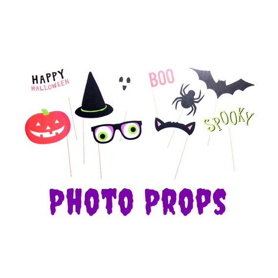 Halloween Party Decorations. Halloween Party Decor. Halloween Party Props. Party Centerpieces. Orange and Black. Photo Props Il_570xn