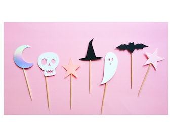 Pastel Halloween. Pastel Halloween. Halloween Cupcake Toppers. Modern Halloween. Halloween Party Decorations. Party Decorations.