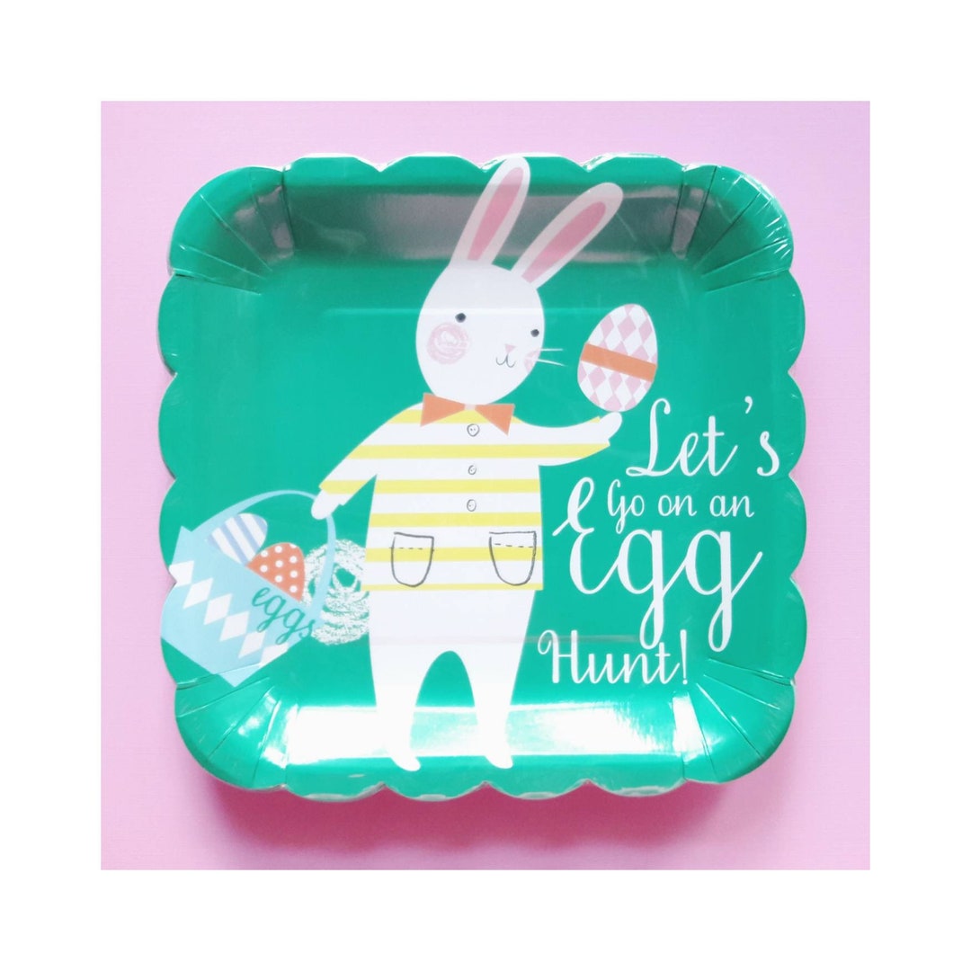 Meri Meri Easter Plates. Easter Plates. Bunny Plates. Bunny Etsy