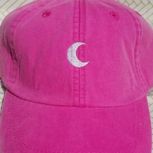 Mini Crescent Moon Embroidered Baseball Hat