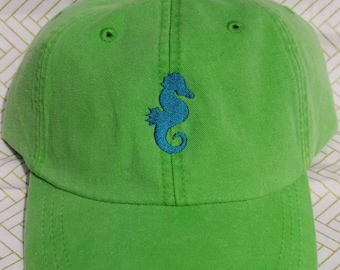 Geborduurde Seahorse Baseball Hat