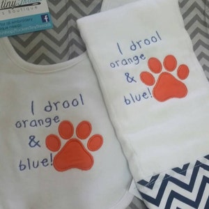Auburn Football Baby Bib and Burp Cloth - Gift Set