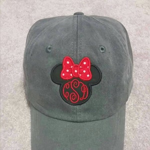 Custom Miss Mouse or Mr Mouse Applique Monogram Baseball Hat