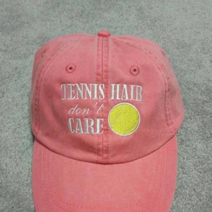 Tennis Hair Don&#39;t Care Baseball Hat