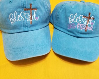 Mommy and Me Blessed Baseball Hats
