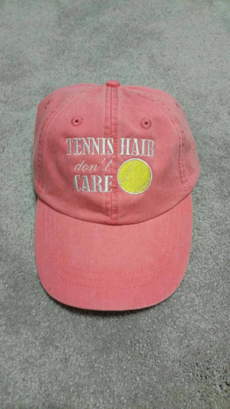 Tennis Hair Don't Care Baseball Hat image 1