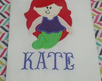 Mermaid Applique Children's Shirt