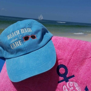 Beach Hair Don&#39;t Care Baseball Hat