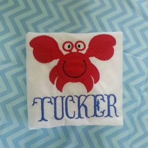 Custom Crab Children&#39;s Appliqué Shirt