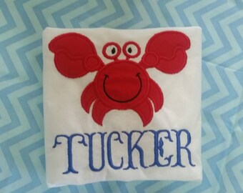 Custom Crab Children's Appliqué Shirt