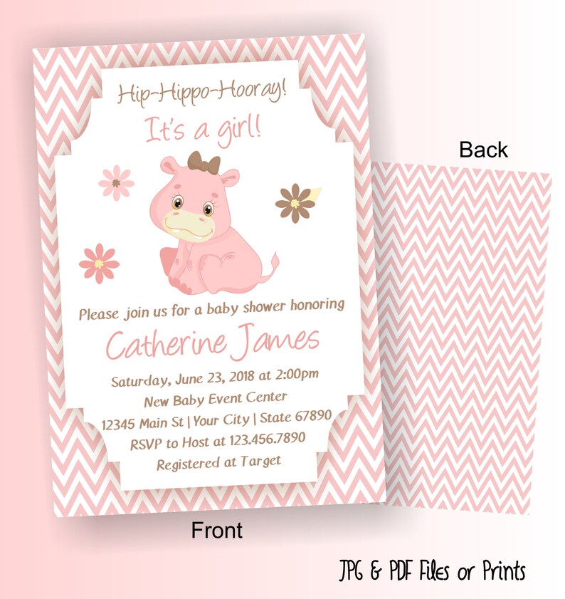 Hippo Baby Shower Invitation Hippopotamus Baby Shower Invite Etsy Hippo Baby Shower Invitation Hippopotamus Baby Shower Invite Etsy
