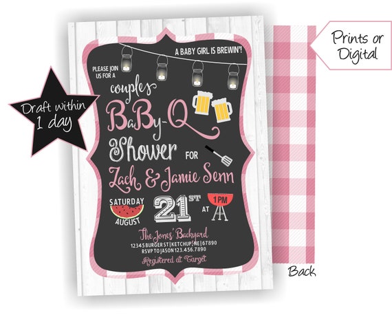 baby girl bbq invitation couples bbq shower invite printable baby barbecue shower invitations a baby is brewing baby q girl invite baby bbq invitations