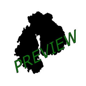 Mount Desert Island (Bar Harbor) Maine SVG JPEG Design File for CNC and Laser Engraving