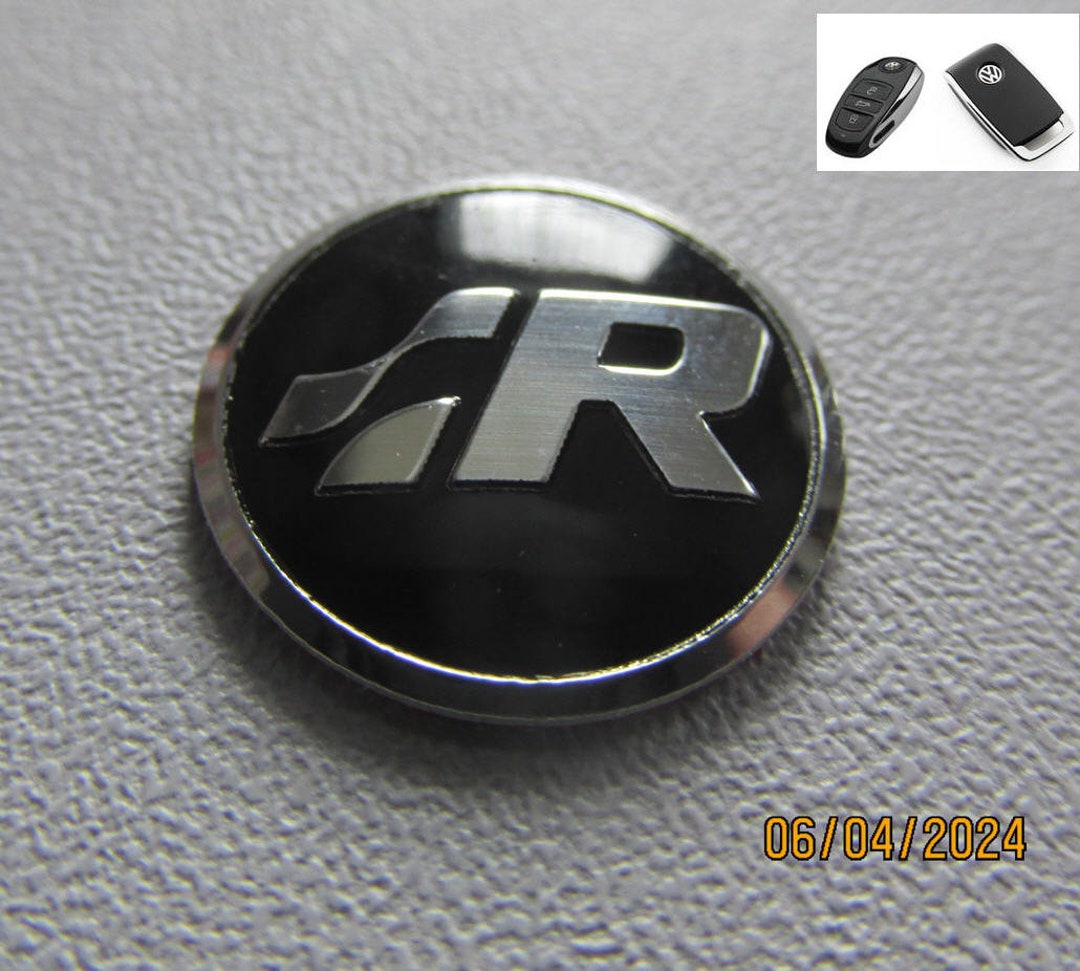 Remote Fob Key Emblem Sticker VW Volkswagen Fob Remote Logo Metal Badge Sticker Emblem 3D Embossed ...